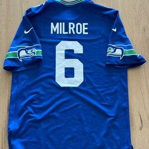 Seattle Seahawks Jalen Milroe Throwback Jersey Mens Large